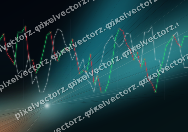 Leuchtender Neon Diagramm Hintergrund in Petrol und Orange