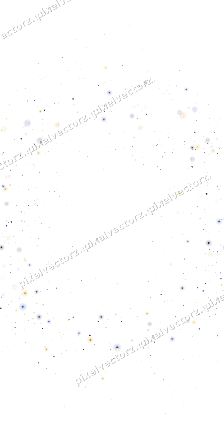Nahtloser Glitzerkranz in Bernstein und Blau auf transparentem Grund