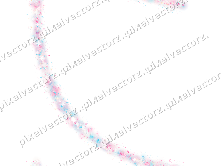 Nahtloser Glitzerbogen in Rosa und Türkis auf transparentem Grund