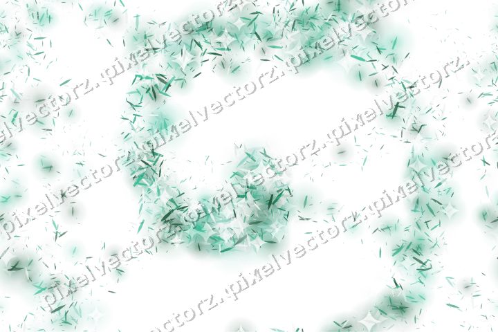 Nahtlose Glitzerspirale aus Splittern auf transparentem Grund