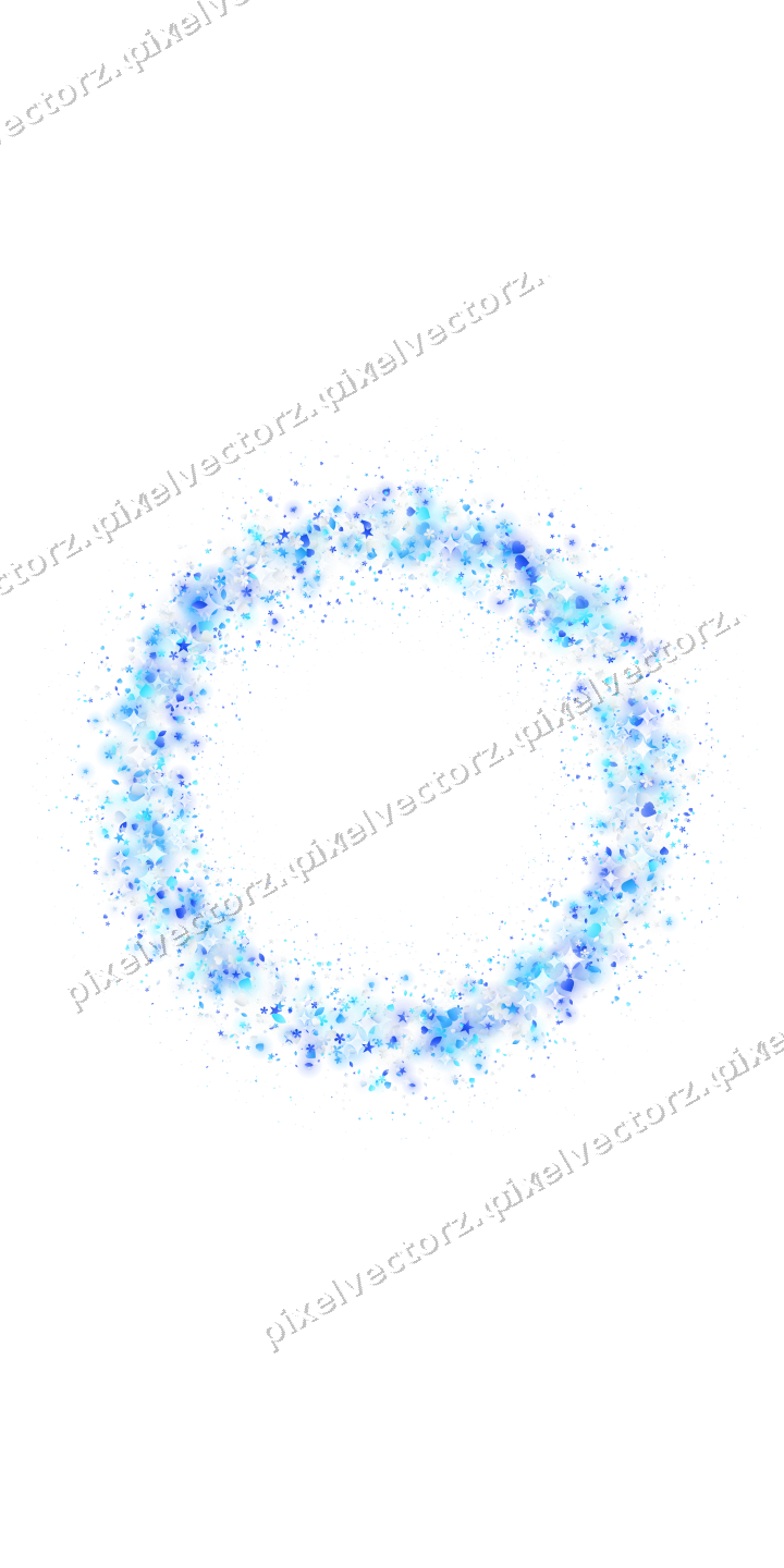 Nahtloser Glitzerkranz aus Sternen und Herzen auf transparentem Grund