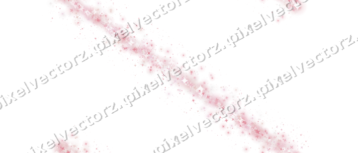Nahtloses Glitzerband aus Sternen in Blassrosa auf transparentem Grund
