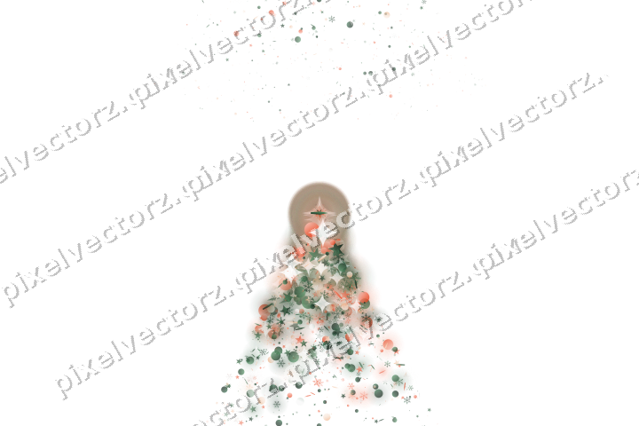 Nahtloser Glitzerfächer in Dunkelgrün und Rot auf transparentem Grund