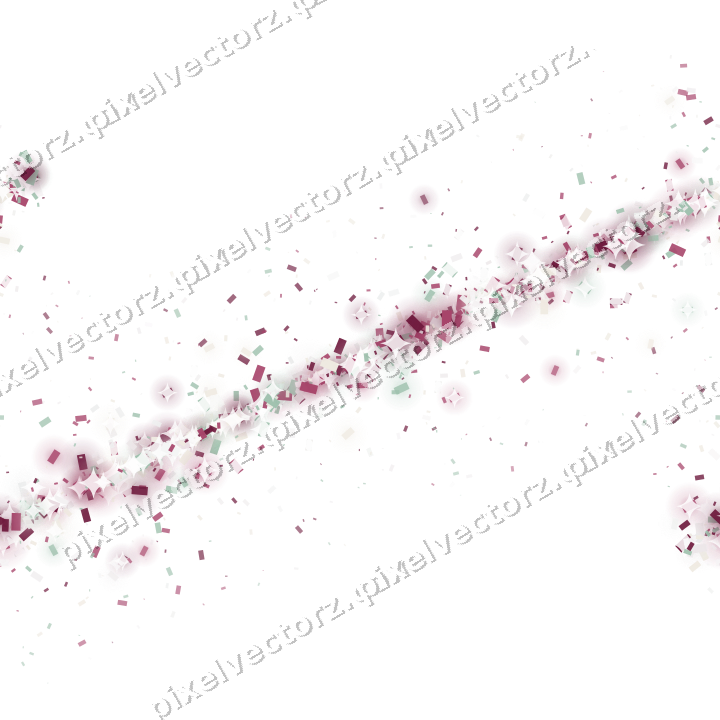 Nahtloses Glitzerband aus Konfetti auf transparentem Grund