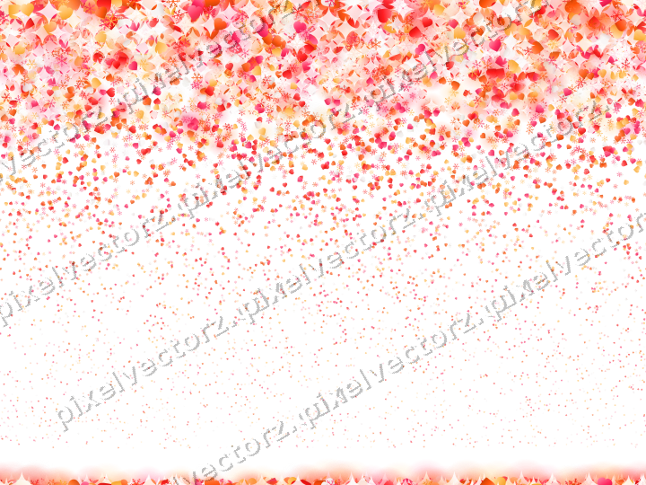 Nahtloser Glitzerregen in Rot und Orange auf transparentem Grund