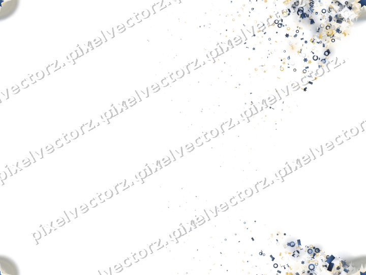 Nahtloser Glitzerfächer in Dunkelblau auf transparentem Grund