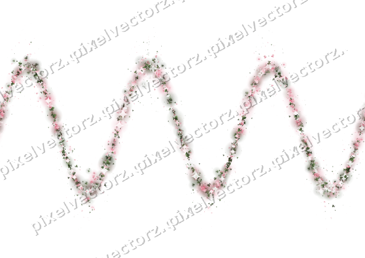 Nahtlose Glitzerwelle aus Sektschalen in Rosa auf transparentem Grund