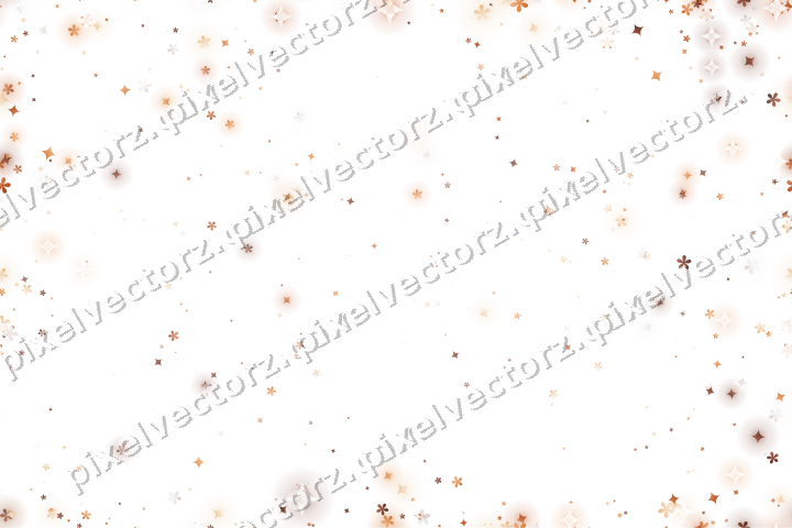 Nahtlose Glitzervignette aus Funken und Blüten auf transparentem Grund
