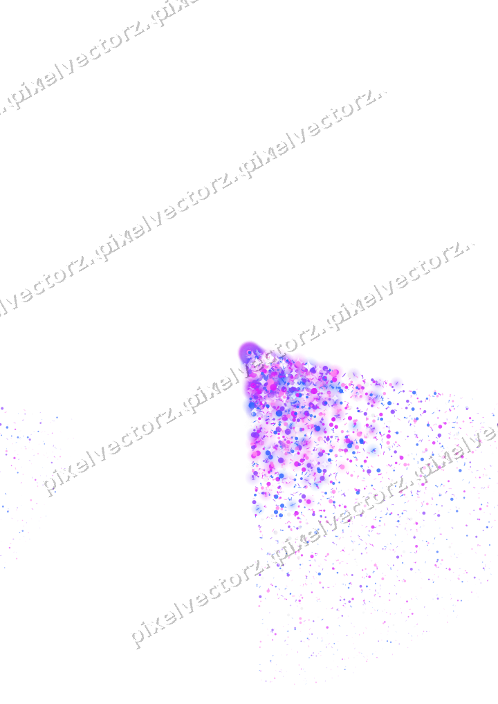 Nahtloser Glitzerfächer in Violett und Blau auf transparentem Grund