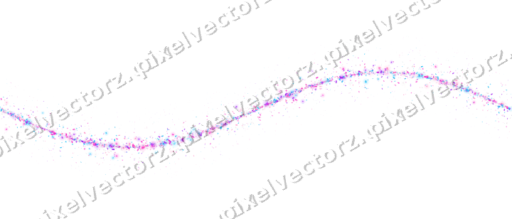 Nahtlose Glitzerwelle aus Sternen und Konfetti auf transparentem Grund