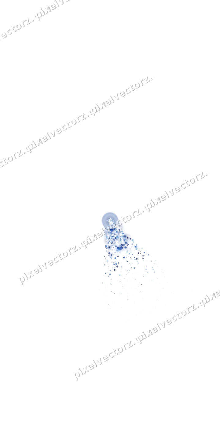 Nahtloser Glitzerfächer in Blau und Türkis auf transparentem Grund
