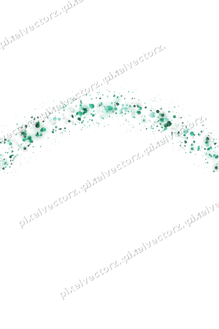 Nahtloser Glitzerbogen aus Herzen und Tropfen auf transparentem Grund