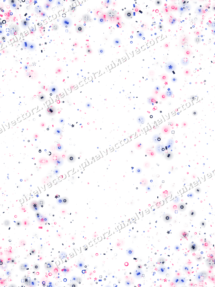 Nahtloser Glitzerkranz aus Blüten und Ringen auf transparentem Grund
