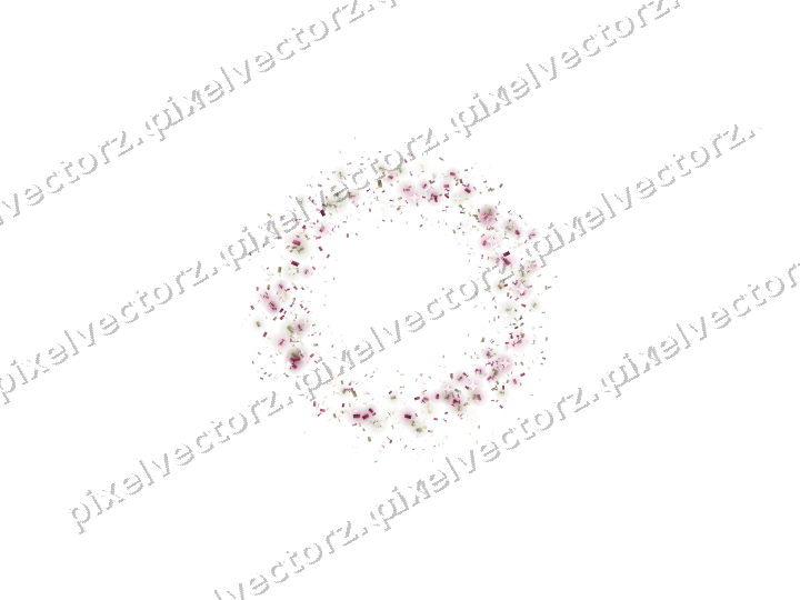 Nahtloser Glitzerkranz in Dunkelrosa und Gelb auf transparentem Grund