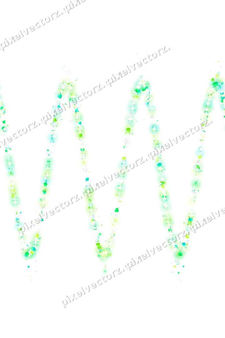Nahtlose Glitzerwelle aus Herzen und Splittern auf transparentem Grund
