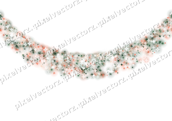 Nahtlose Glitzergirlande aus Sternen auf transparentem Grund