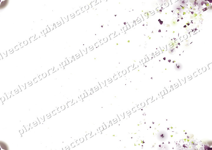 Nahtloser Glitzerfächer aus Sternen und Herzen auf transparentem Grund
