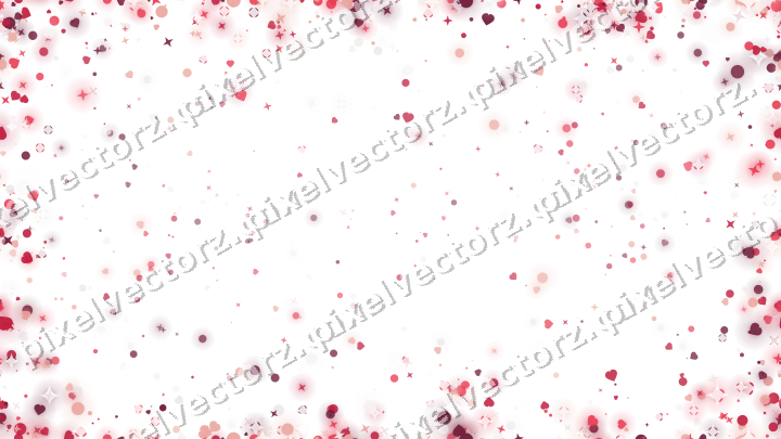 Nahtlose Glitzervignette in Rosa und Rot auf transparentem Grund