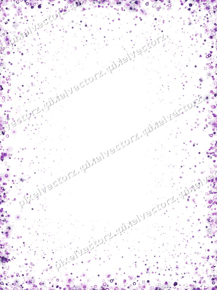 Nahtlose Glitzervignette in Violett auf transparentem Grund