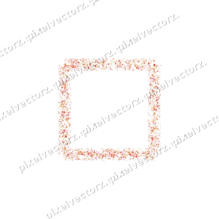 Nahtloser Glitzerrahmen in Rot und Orange auf transparentem Grund