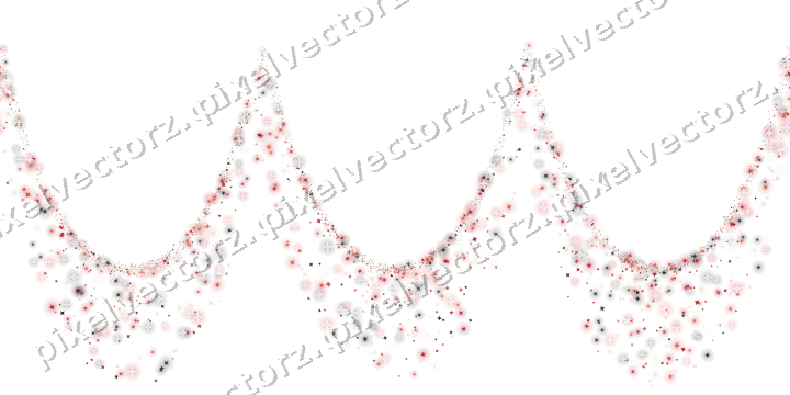 Nahtlose Glitzergirlande aus Funken in Rot auf transparentem Grund