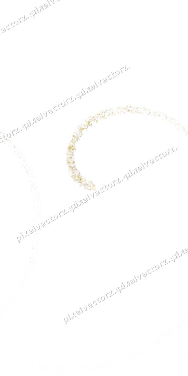 Nahtlose Glitzerspirale aus Funken und Ringen auf transparentem Grund