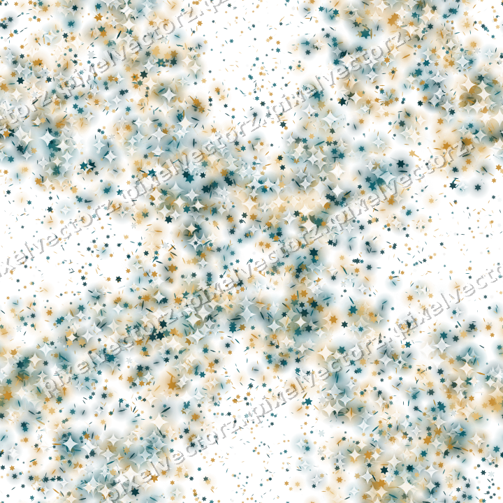 Nahtloser Glitzerkranz in Bernstein auf transparentem Grund