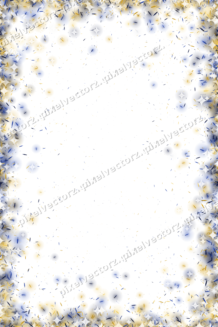 Nahtlose Glitzervignette aus Splittern auf transparentem Grund