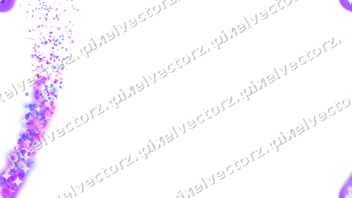 Nahtloser Sternenschweif in Violett und Blau auf transparentem Grund
