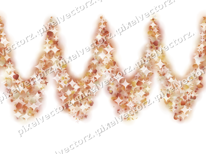 Nahtlose Glitzergirlande in Orange auf transparentem Grund