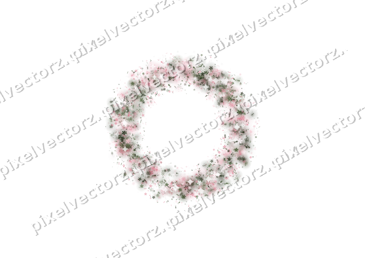 Nahtloser Glitzerkranz in Rosa auf transparentem Grund
