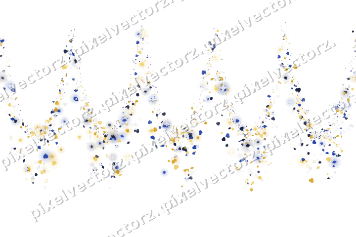 Nahtlose Glitzergirlande aus Herzen und Rauten auf transparentem Grund