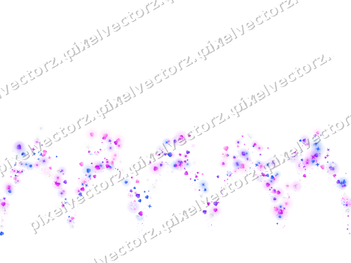 Nahtlose Glitzergirlande in Violett und Blau auf transparentem Grund
