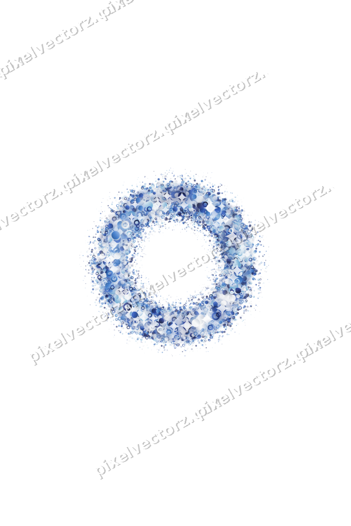 Nahtloser Glitzerkranz aus Punkten und Ringen auf transparentem Grund