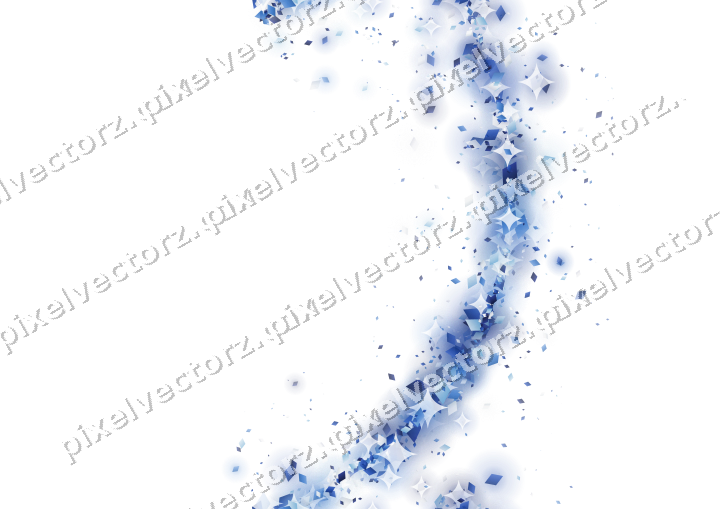 Nahtloser Glitzerbogen aus Rauten in Blau auf transparentem Grund