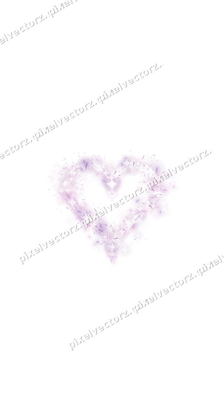 Nahtloses Glitzerherz aus Splittern in Magenta auf transparentem Grund