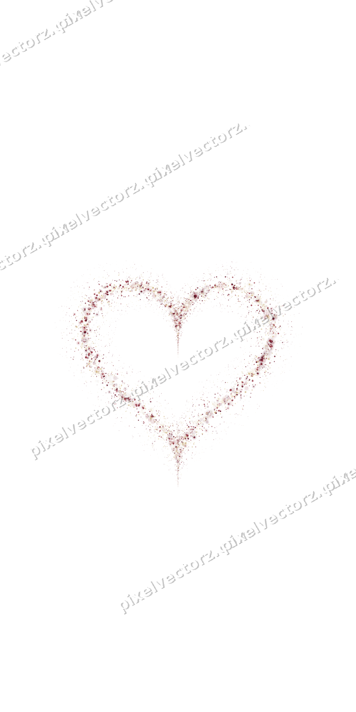 Nahtloses Glitzerherz aus Tropfen und Punkten auf transparentem Grund