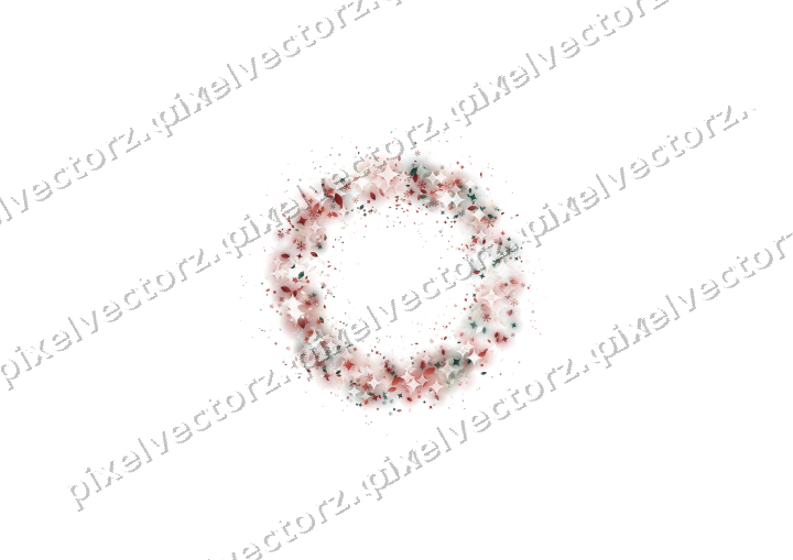 Nahtloser Glitzerkranz in Dunkelrot auf transparentem Grund