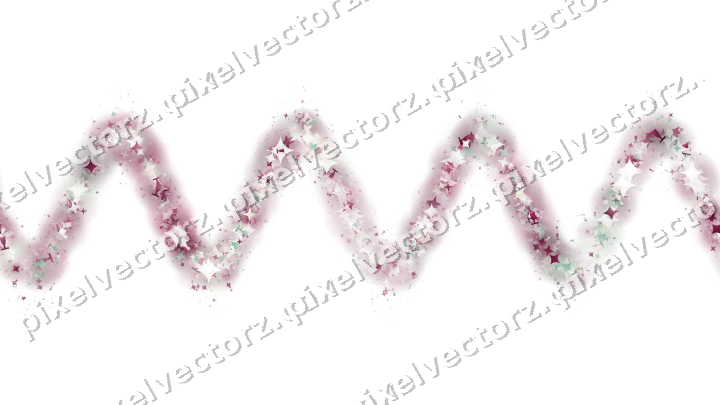 Nahtlose Glitzerwelle aus Sternen und Funken auf transparentem Grund