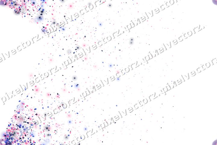 Nahtloser Glitzerfächer aus Sternen und Rauten auf transparentem Grund