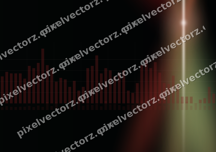 Leuchtender Neon Diagramm Hintergrund in Rot und Grün