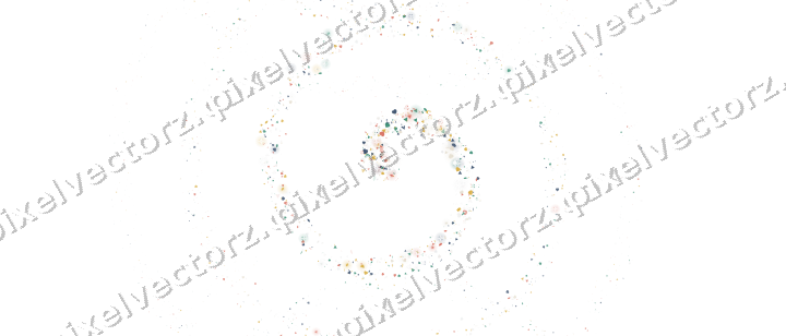 Nahtlose Glitzerspirale aus Herzen und Tropfen auf transparentem Grund