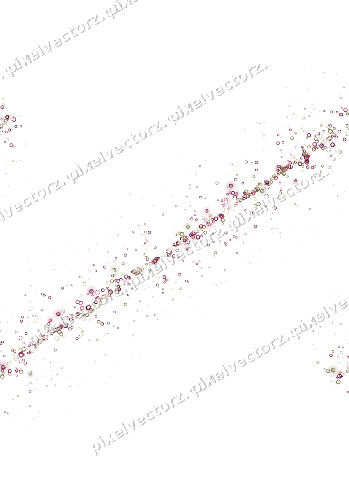 Nahtloses Glitzerband aus Ringen in Dunkelrosa auf transparentem Grund