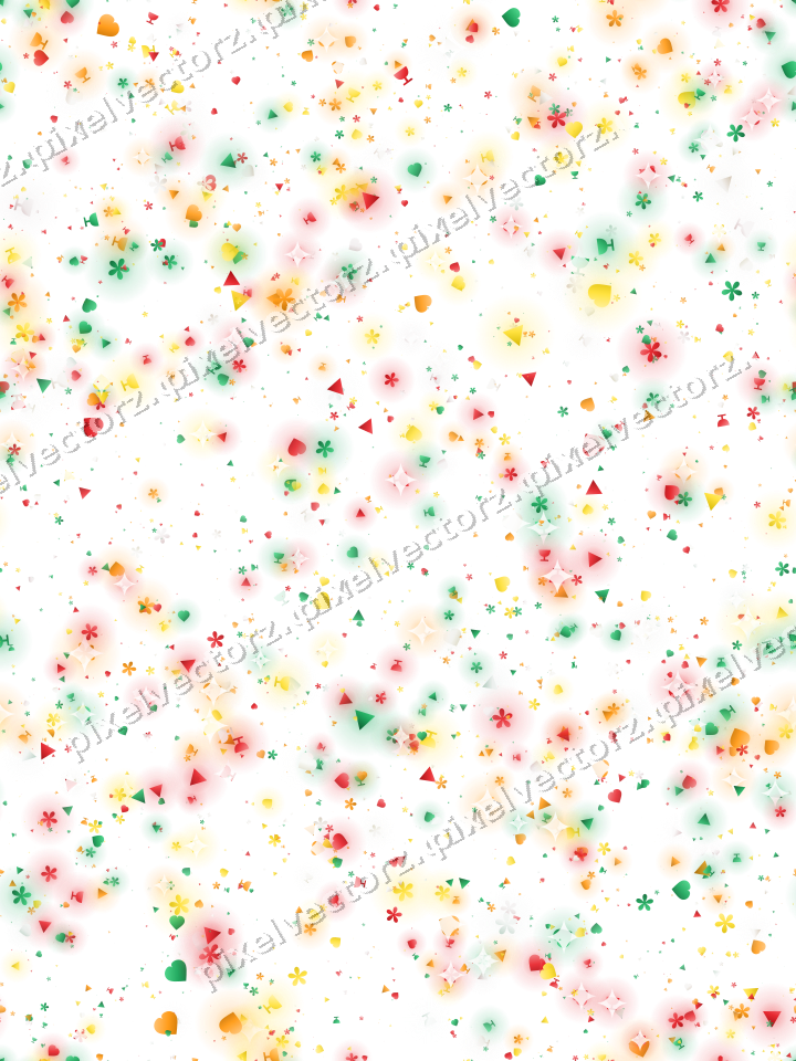 Nahtlose Glitzerstreuung aus Herzen und Blüten auf transparentem Grund