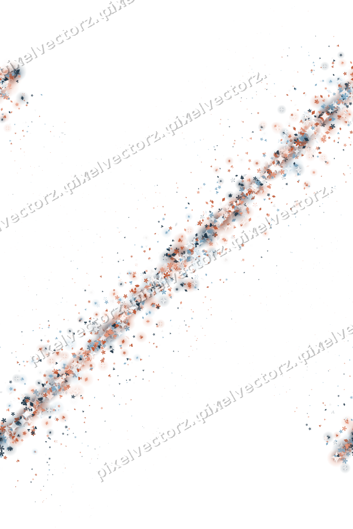 Nahtloses Glitzerband in Orange und Türkis auf transparentem Grund