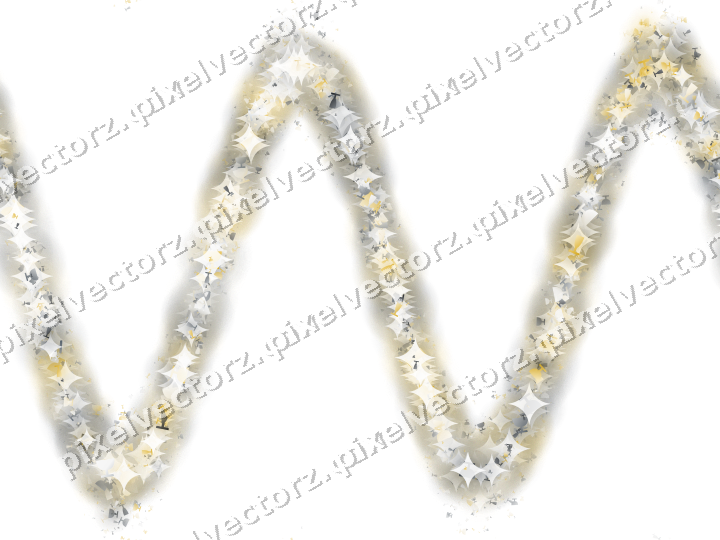 Nahtlose Glitzerwelle in Bernstein und Grau auf transparentem Grund