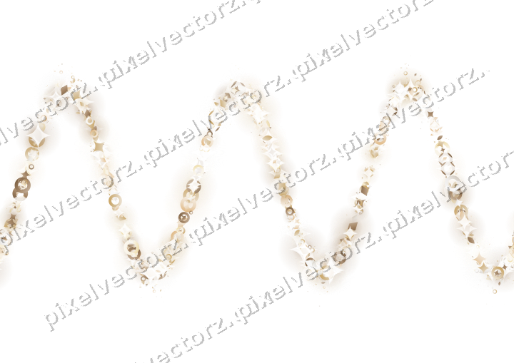 Nahtlose Glitzerwelle aus Funken und Tropfen auf transparentem Grund
