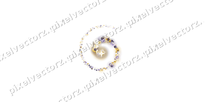 Nahtlose Glitzerspirale in Bernstein auf transparentem Grund
