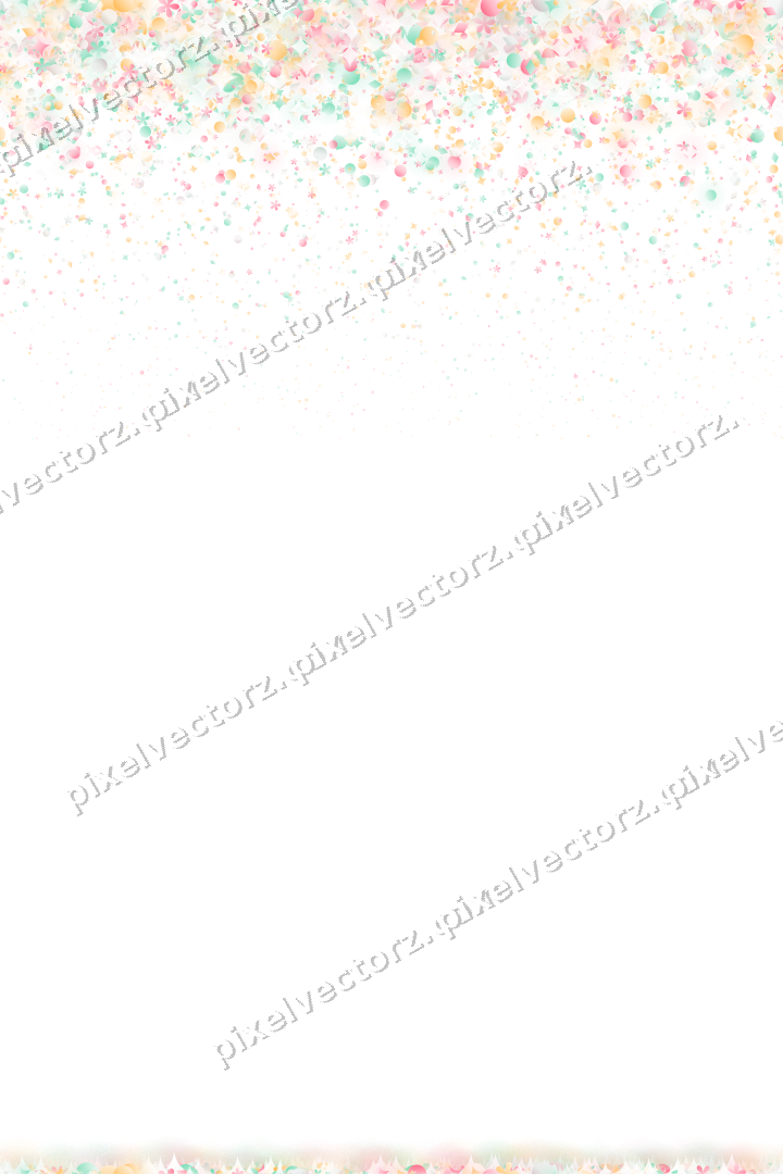 Nahtloser Glitzerregen aus Funken und Blüten auf transparentem Grund