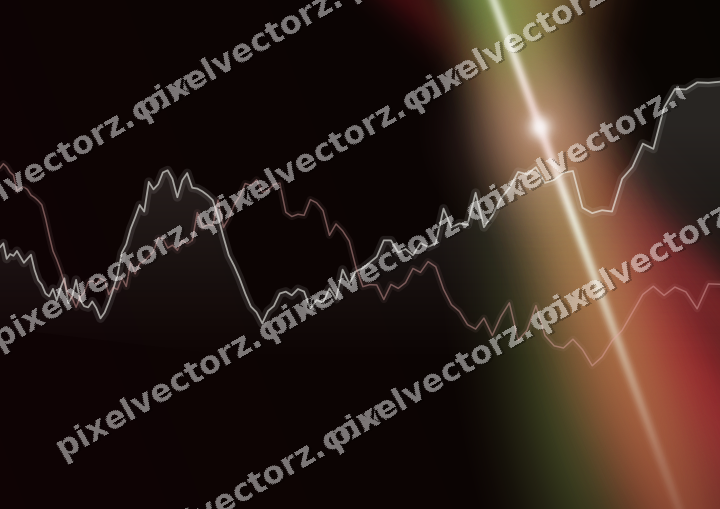 Leuchtender Neon Diagramm Hintergrund in Rot und Grün